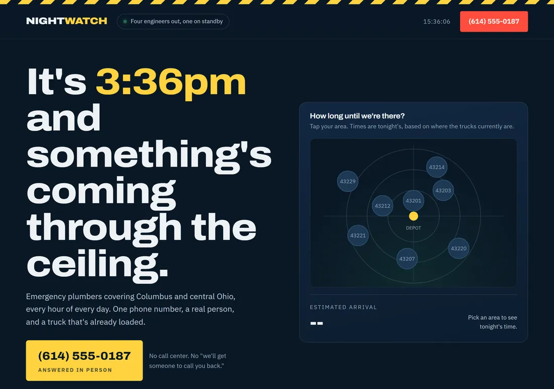 Nightwatch website, built by ProWebs